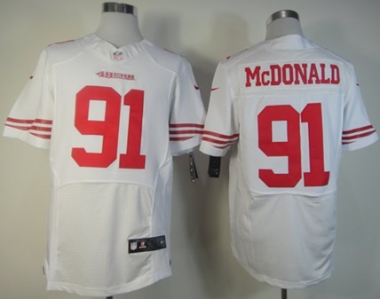 Nike San Francisco 49ers #91 Ray McDonald White Elite Jersey