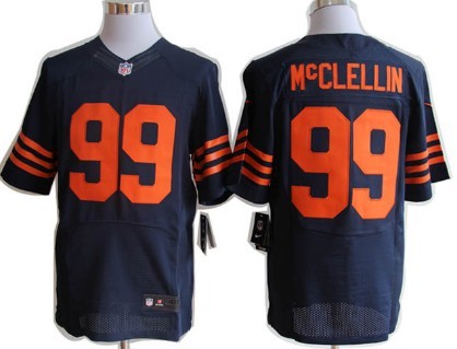 Nike Chicago Bears #99 Shea McClellin Blue With Orange Elite Jersey 