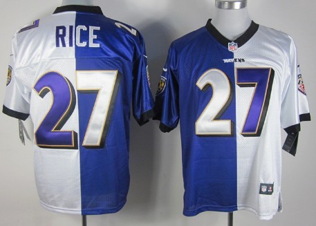 Nike Baltimore Ravens #27 Ray Rice Purple/White Two Tone Elite Jersey 