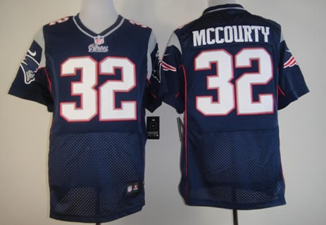 Nike New England Patriots #32 Devin McCourty Blue Elite Jersey 