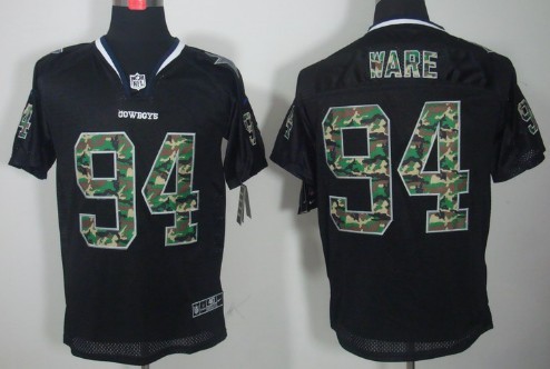 Nike Dallas Cowboys #94 DeMarcus Ware Black With Camo Elite Jersey 