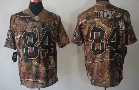 Nike Pittsburgh Steelers #84 Antonio Brown Realtree Camo Elite Jersey 