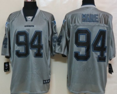 Nike Dallas Cowboys #94 DeMarcus Ware Lights Out Gray Elite Jersey 