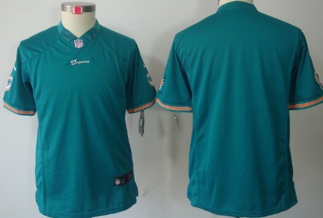 Nike Miami Dolphins Blank Green Limited Kids Jersey 