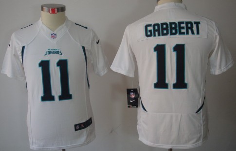 Nike Jacksonville Jaguars #11 Blaine Gabbert White Limited Kids Jersey