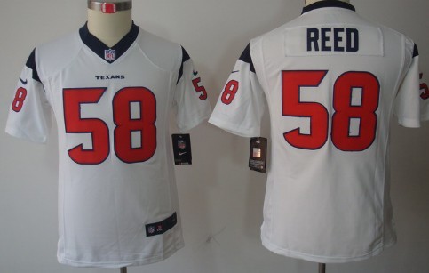 Nike Houston Texans #58 Brooks Reed White Limited Kids Jersey 