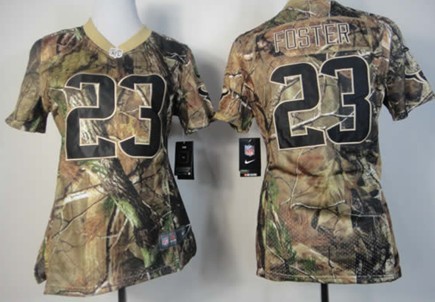 Nike Houston Texans #23 Arian Foster Realtree Camo Womens Jersey 