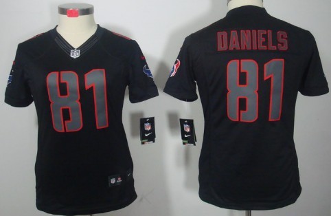 Nike Houston Texans #81 Owen Daniels Black Impact Limited Womens Jersey 