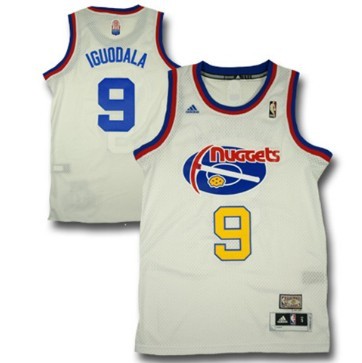 Denver Nuggets #9 Andre Iguodala ABA Hardwood Classic Swingman White Jersey 