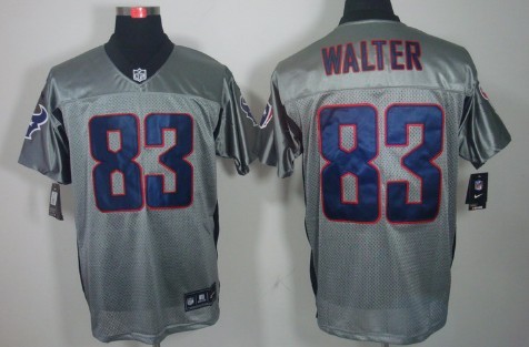 Nike Houston Texans #83 Kevin Walter Gray Shadow Elite Jersey 