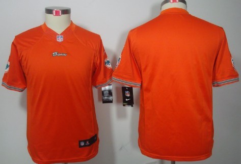 Nike Miami Dolphins Blank Orange Limited Kids Jersey 