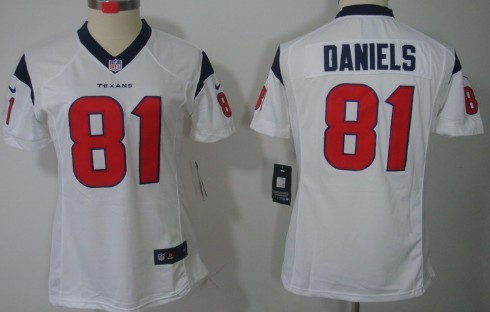 Nike Houston Texans #81 Owen Daniels White Limited Womens Jersey 