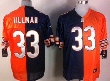 Nike Chicago Bears #33 Charles Tillman Blue/Orange Two Tone Elite Jersey 