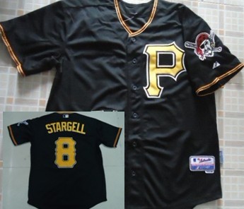 Pittsburgh Pirates #8 Willie Stargell Black Cool Base Jersey