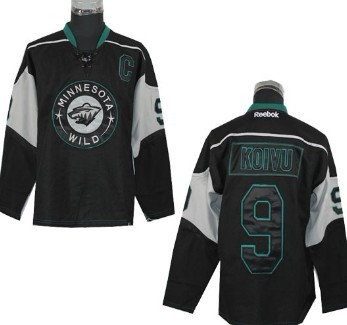 Minnesota Wild #9 Mikko Koivu Black Ice Jersey 