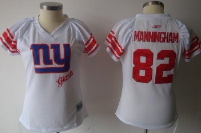 New York Giants #82 Mario Manningham White 2011 Womens Field Flirt Fashion Jersey