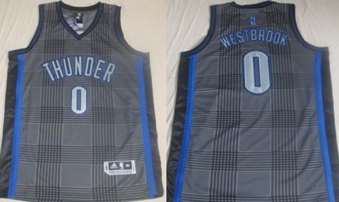 Oklahoma City Thunder #0 Russell Westbrook Black Rhythm Fashion Jersey