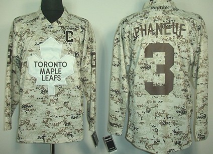 Toronto Maple Leafs #3 Dion Phaneuf White Camo Jersey 