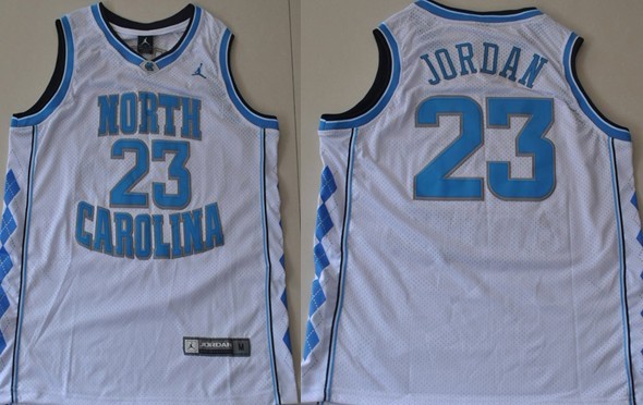 North Carolina Tar Heels #23 Michael Jordan White Swingman Jersey