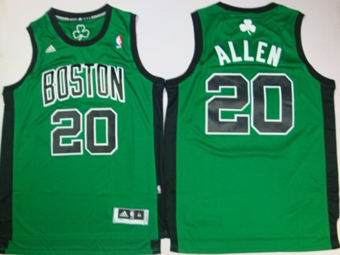 Boston Celtics #20 Ray Allen Revolution 30 Swingman Green With Black Jersey