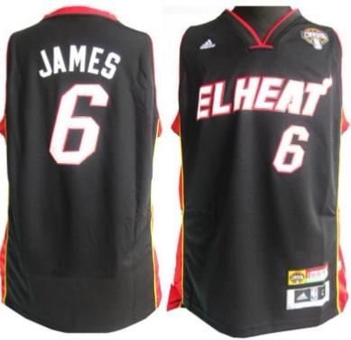 Miami Heat #6 LeBron James Latin Nights Revolution 30 Swingman Black Jersey