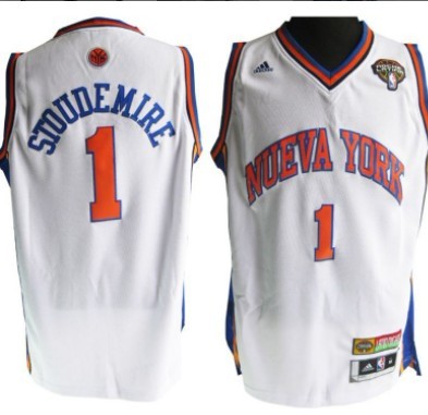 New York Knicks #1 Amare Stoudemire Latin Nights Revolution 30 Swingman White Jersey