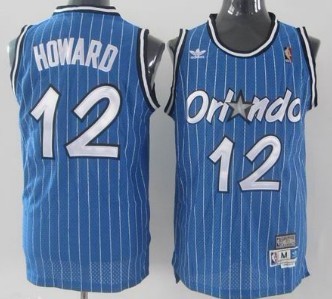 Orlando Magic #12 Dwight Howard Blue Swingman Throwback Jersey