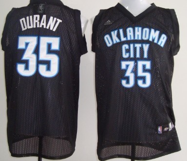 Oklahoma City Thunder #35 Kevin Durant Black Swingman Jersey