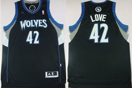 Minnesota Timberwolves #42 Kevin Love Revolution 30 Swingman Black Jersey