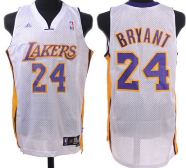 Los Angeles Lakers #24 Kobe Bryant White Swingman Jersey 