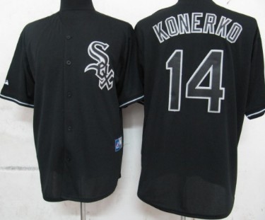 Chicago White Sox #14 Paul Konerko Black Fashion Jersey 