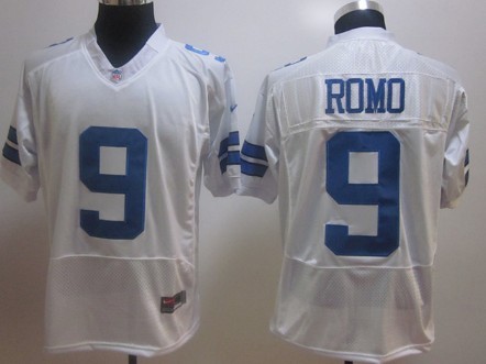 Nike Dallas Cowboys #9 Tony Romo White Elite Jersey