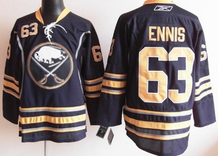 Buffalo Sabres #63 Tyler Ennis Navy Blue Jersey 