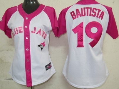 Toronto Blue Jays #19 Jose Bautista 2012 Fashion Womens by Majestic Athletic Jersey