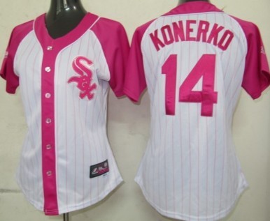 Chicago White Sox #14 Paul Konerko 2012 Fashion Womens by Majestic Athletic Jersey  