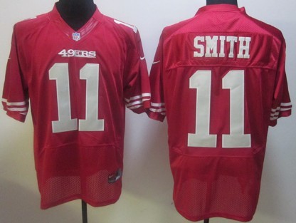 Nike San Francisco 49ers #11 Alex Smith Red Elite Jersey 