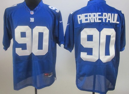 Nike New York Giants #90 Jason Pierre-Paul Blue Elite Jersey 