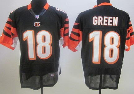 Nike Cincinnati Bengals #18 A.J. Green Black Elite Jersey