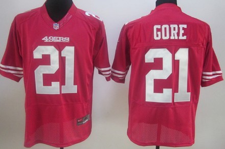 Nike San Francisco 49ers #21 Frank Gore Red Elite Jersey 