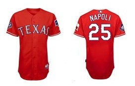 Texas Rangers #25 Mike Napoli Red Kids Jersey