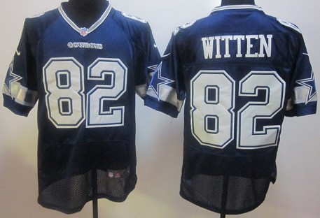 Nike Dallas Cowboys #82 Jason Witten Blue Elite Jersey 