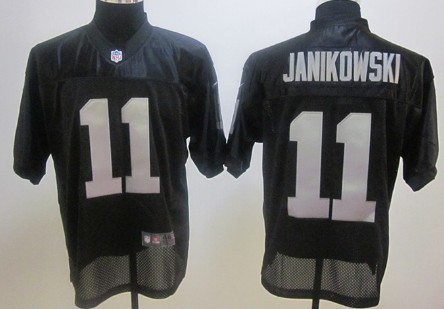 Nike Oakland Raiders #11 Sebastian Janikowski Black Elite Jersey 