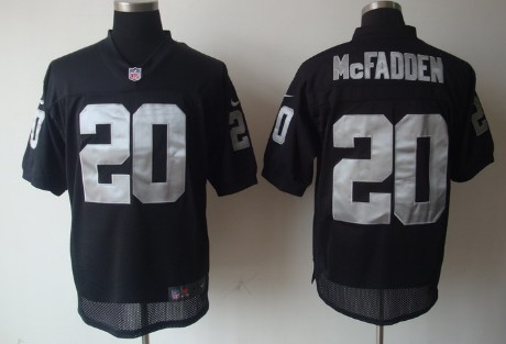 Nike Oakland Raiders #20 Darren McFadden Black Elite Jersey 