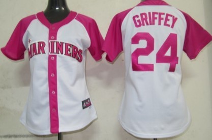 Seattle Mariners #24 Ken Griffey 2012 Fashion Womens by Majestic Athletic Jersey