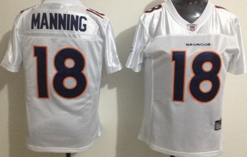 Denver Broncos #18 Peyton Manning 2011 White Stitched Womens Jersey 