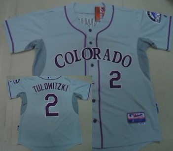 Colorado Rockies #2 Troy Tulowitzki Gray Jersey