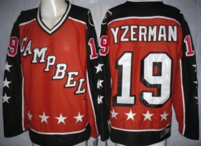 Detroit Red Wings #19 Steve Yzerman Orange All-Star Throwback CCM Jersey 