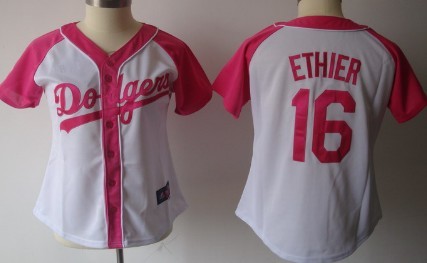 Los Angeles Dodgers #16 Andre Ethier 2012 Fashion Womens by Majestic Athletic Jersey