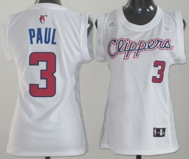 Los Angeles Clippers #3 Chris Paul White Womens Jersey