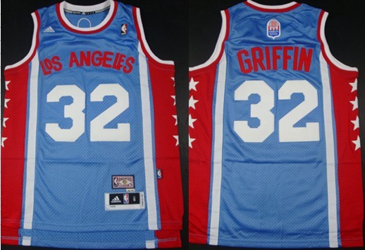 Los Angeles Clippers #32 Blake Griffin ABA Hardwood Classic Swingman Blue Jersey 